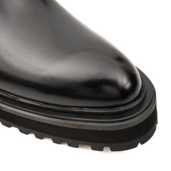 Black Leather Platform Chelsea