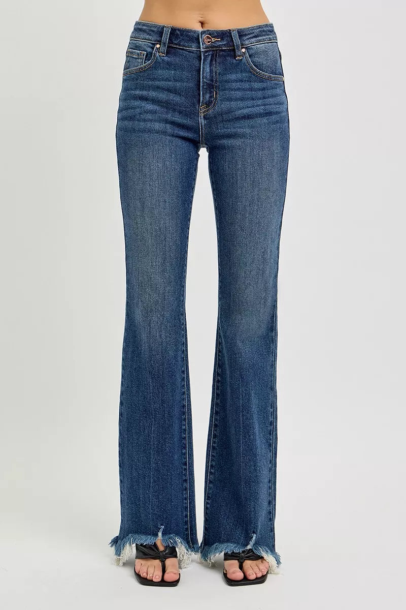 Blue jeans on a white background