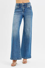 Blue jeans on a white background