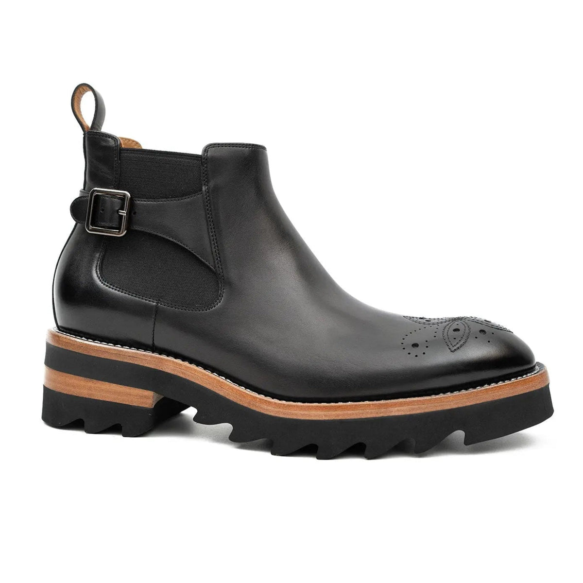 Brogue Chelsea Boots Black