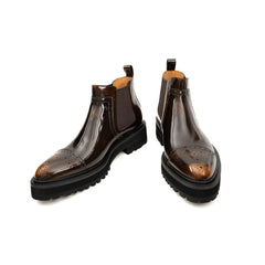 Brogue Platform Chelsea Boot