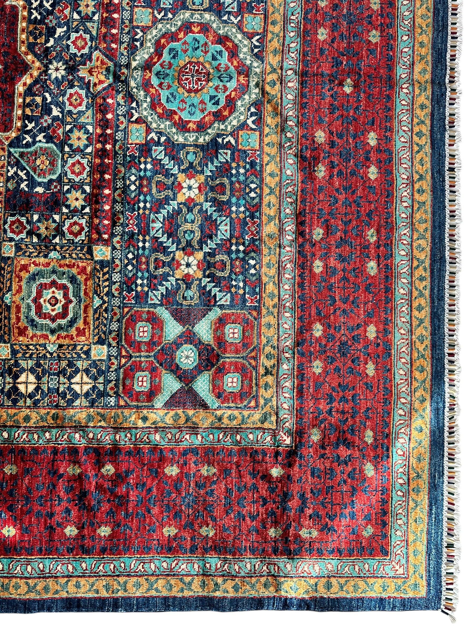 Hand-Knotted Mamluk Wool Rug – 8'4" x 9'9" – Intricate Geometric Masterpiece Rugistan