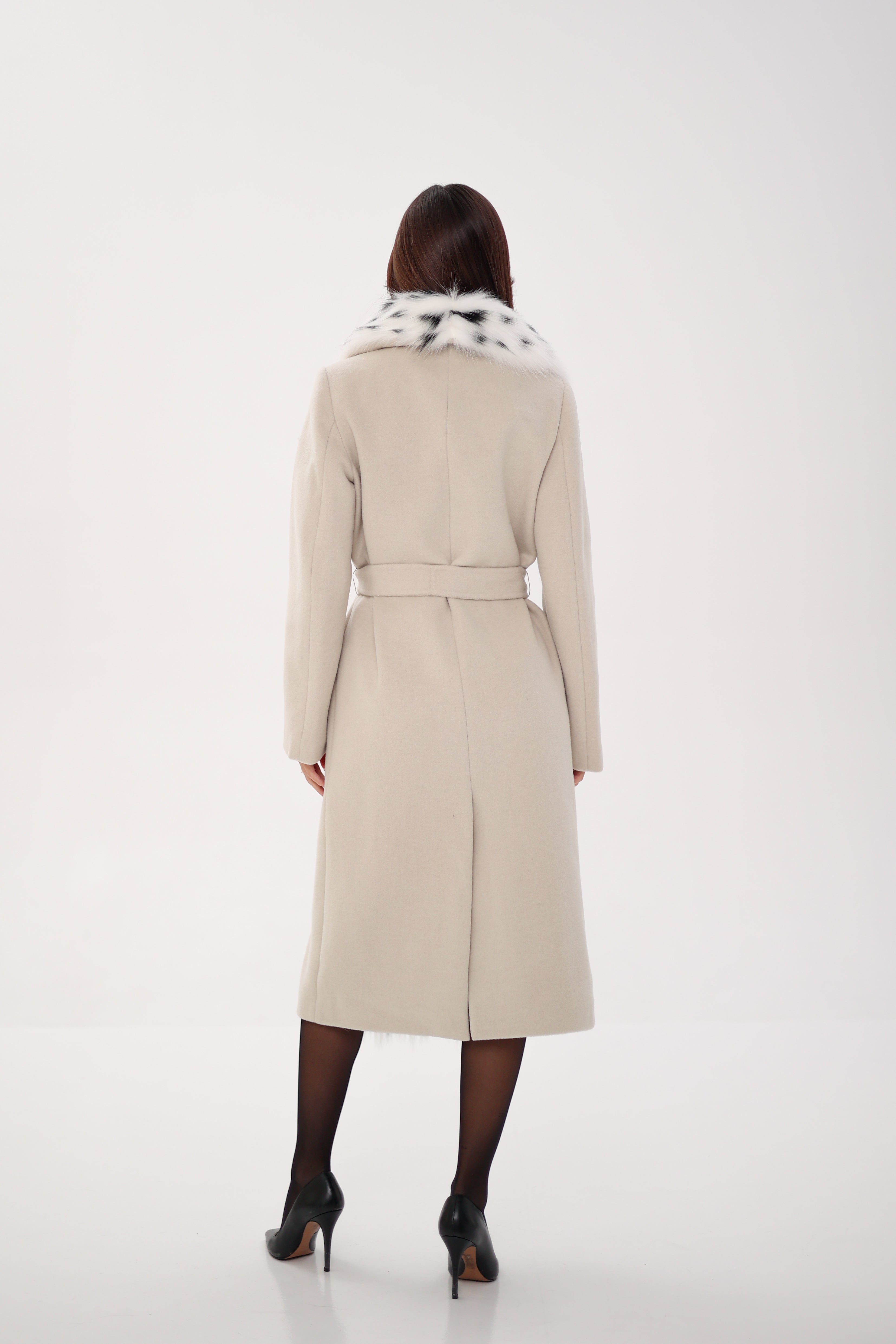 Genuine Arctic Fox Virgin Wool Wrap Coat Alaska® Outerwear Company