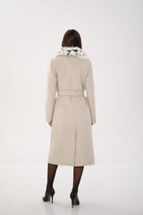 Genuine Arctic Fox Virgin Wool Wrap Coat Alaska® Outerwear Company