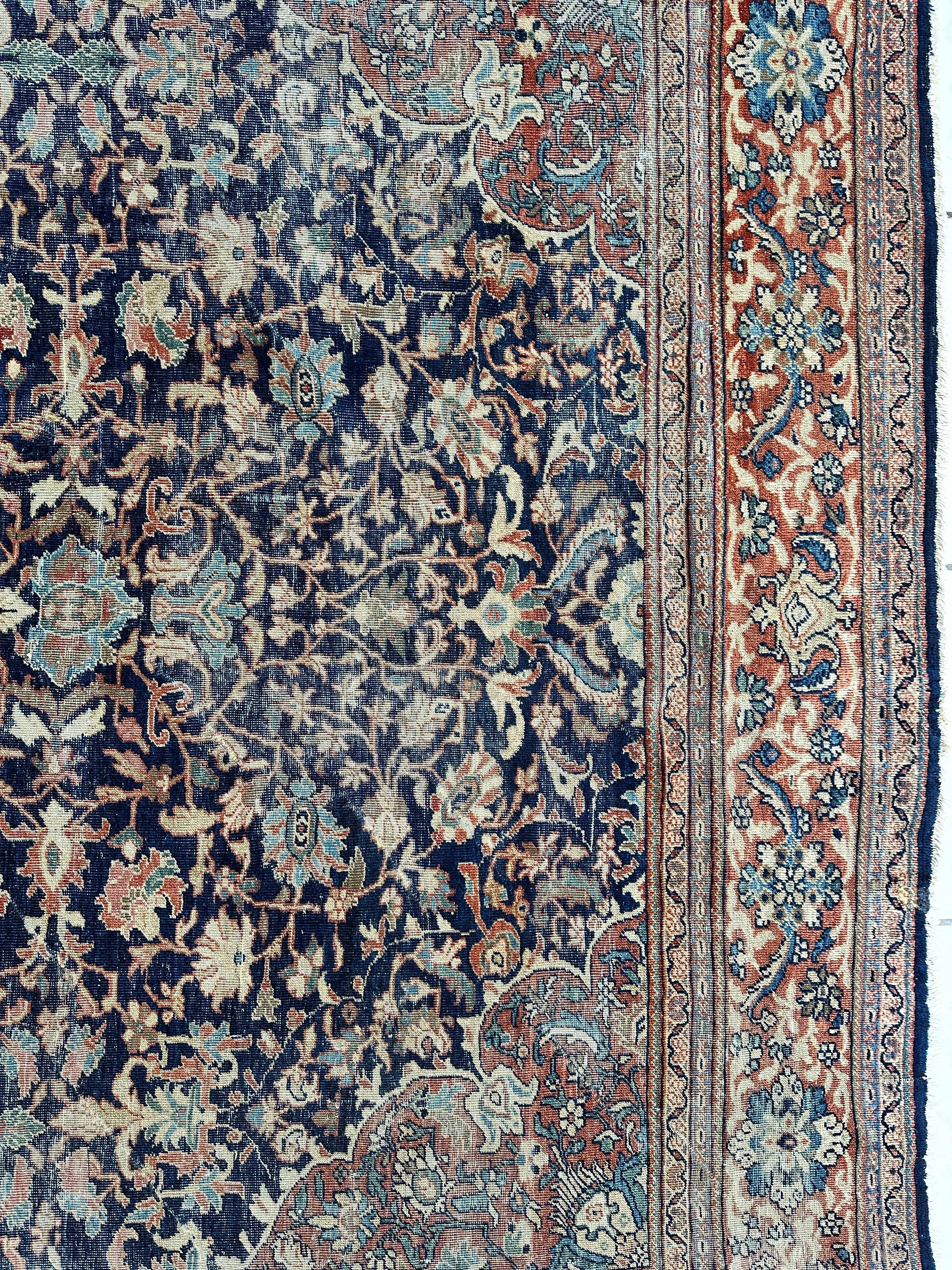 Antique Persian Mahal Rug 8’3”x12’ - Circa 1900 Treasure Rugistan