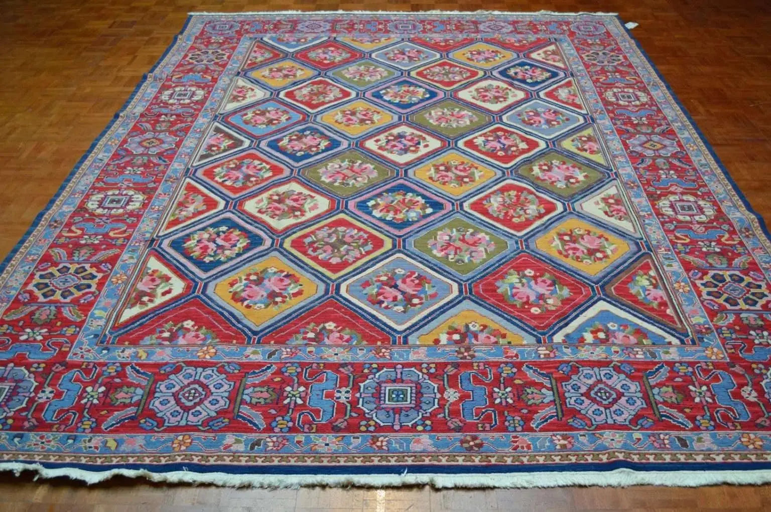 Handwoven Nourison Soumak SK43 Multicolor Area Rug – 8'5" x 11'7" – Professionally Cleaned Rugistan