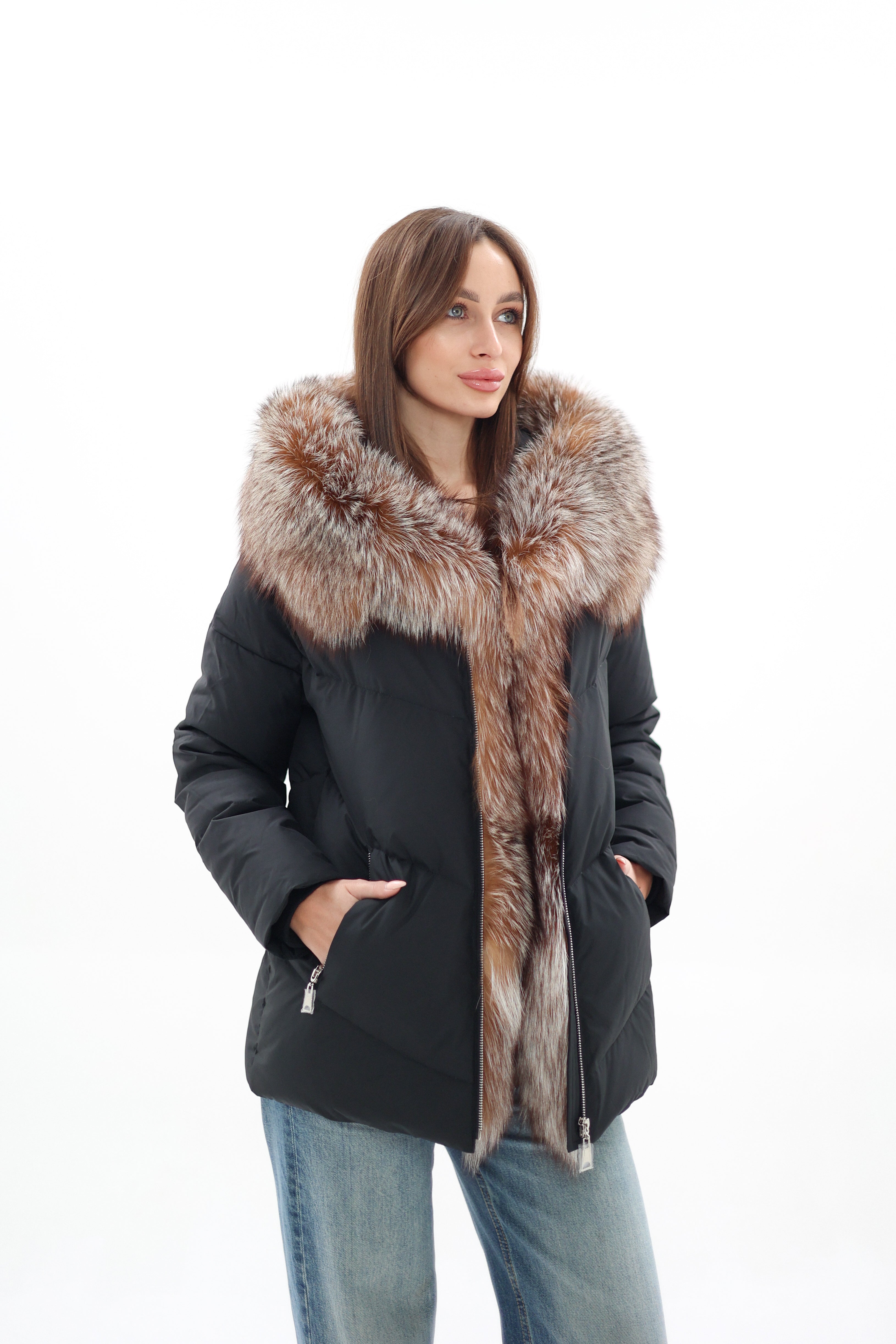 Genuine Silver Fox Fur Down Insulated Parka Alaska® Outerwear Company