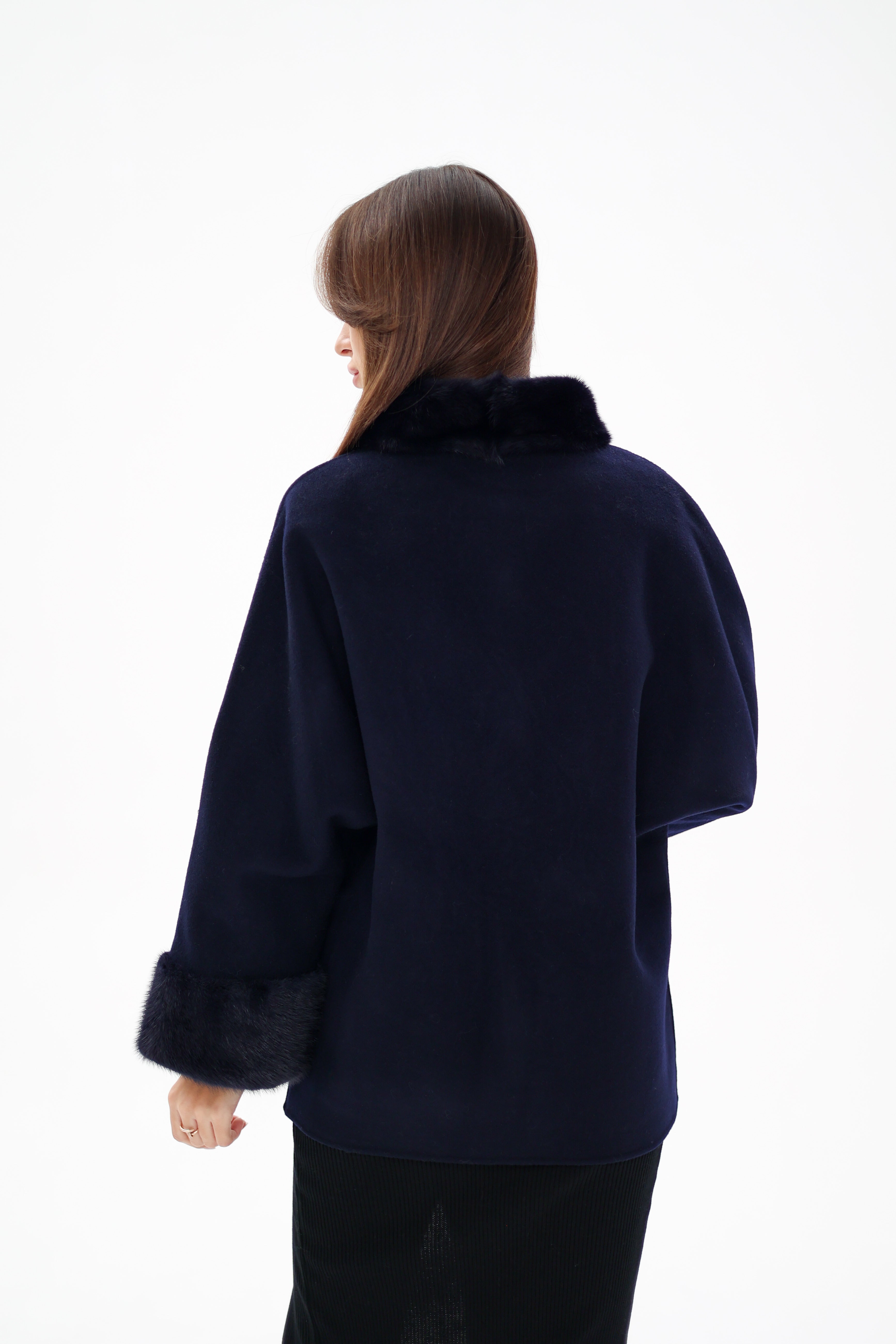 Genuine Mink Fur Virgin Wool Coat Alaska® Outerwear Company