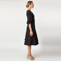 Tulip Sleeve T-length Fit & Flare Dress