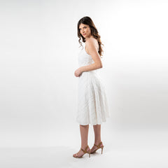 Spaguetti Strap Mitered Fringe Dress