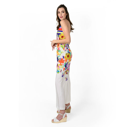 Halter Engineered Print Jumpsuit