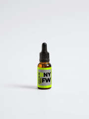 Bottle with a label on a white background