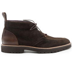 46-605-NIC CAMPO HIGH Italian Sueded Goatskin Chukka Boot, Nicotine