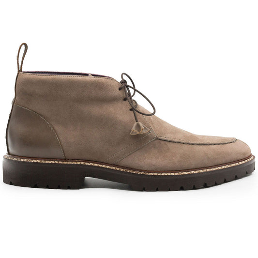 46-605-TPE CAMPO HIGH Italian Sueded Goatskin Chukka Boot, Taupe