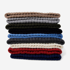 Milano (navy blue) - Italian 100% cashmere ribbed beanie (unisex)