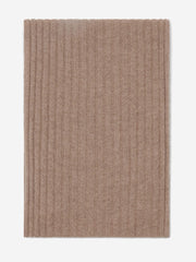 Napoli (brown) - Italian 100% cashmere ribbed scarf (unisex)