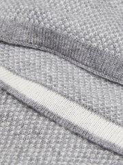 Riccardo (grey & white) - Italian 100% cashmere scarf with pattern