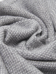 Riccardo (grey & white) - Italian 100% cashmere scarf with pattern