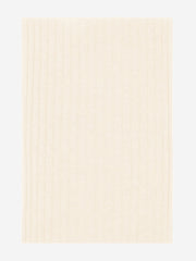 Napoli (cream) - Italian 100% cashmere ribbed scarf (unisex)