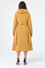 Womens cashmere coat collar