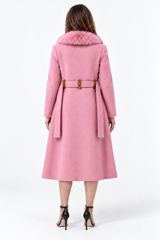 Womens cashmere coat collar
