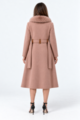 Womens cashmere coat collar