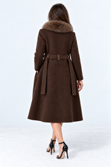 Womens cashmere coat collar