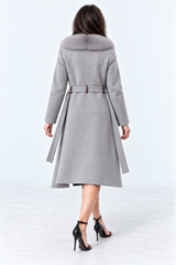 Womens cashmere coat collar
