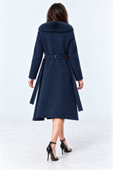 Womens cashmere coat collar