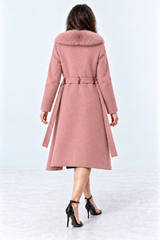 Womens cashmere coat collar