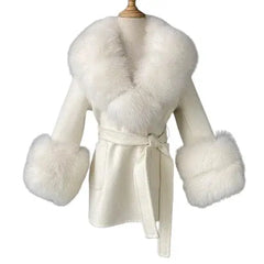 Children's Wool Coat | Fox Fur Collar & Cuffs | Winter Luxury