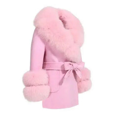 Children's Wool Coat | Fox Fur Collar & Cuffs | Winter Luxury