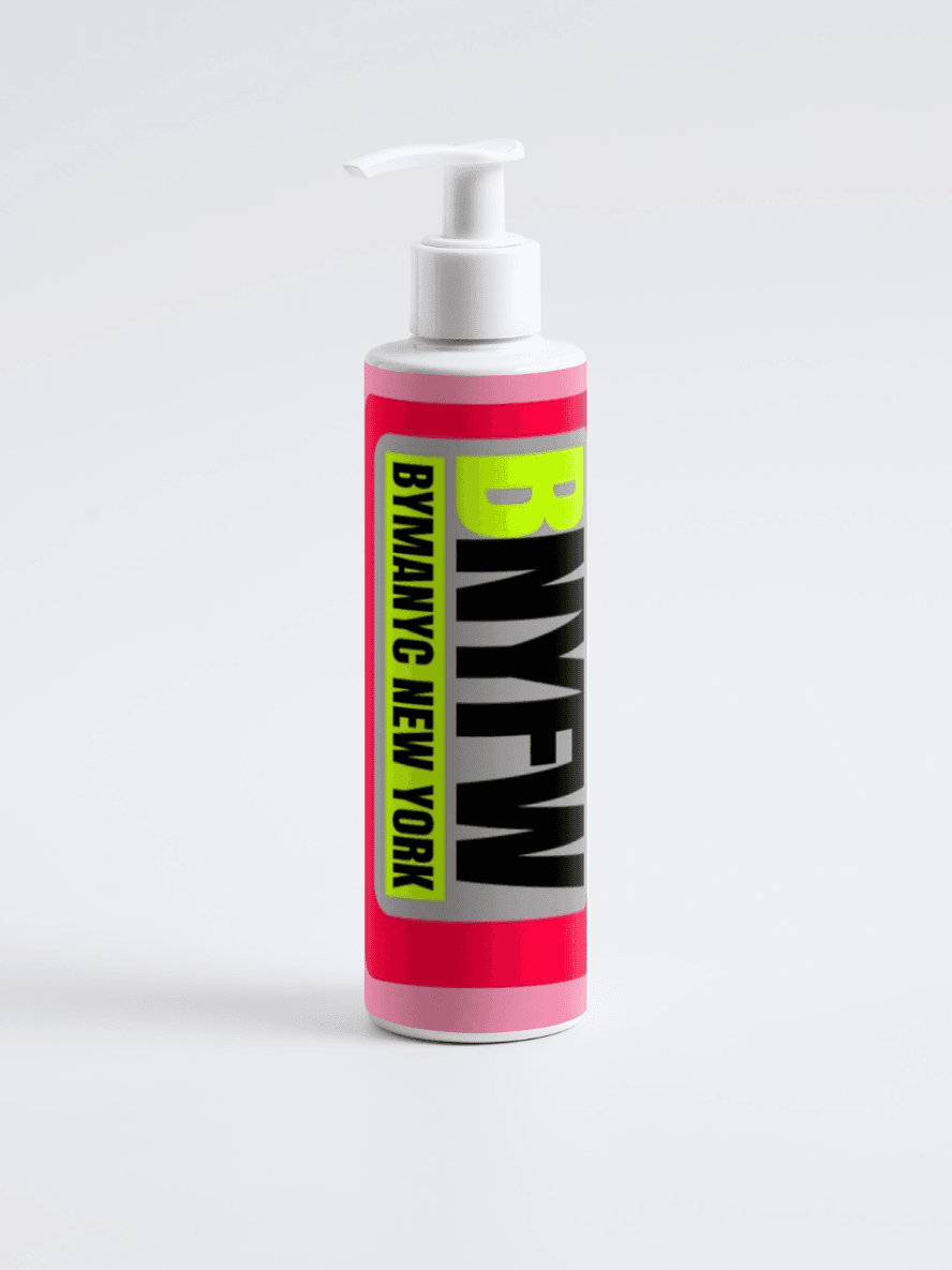 Bottle with a colorful label on a white background