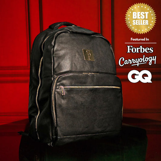 Black Leather Commuter Bag Sole Premise