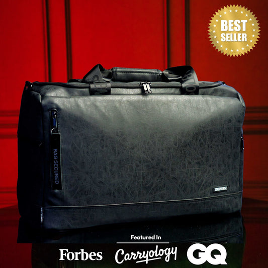Black Leather Sneaker Duffle Sole Premise