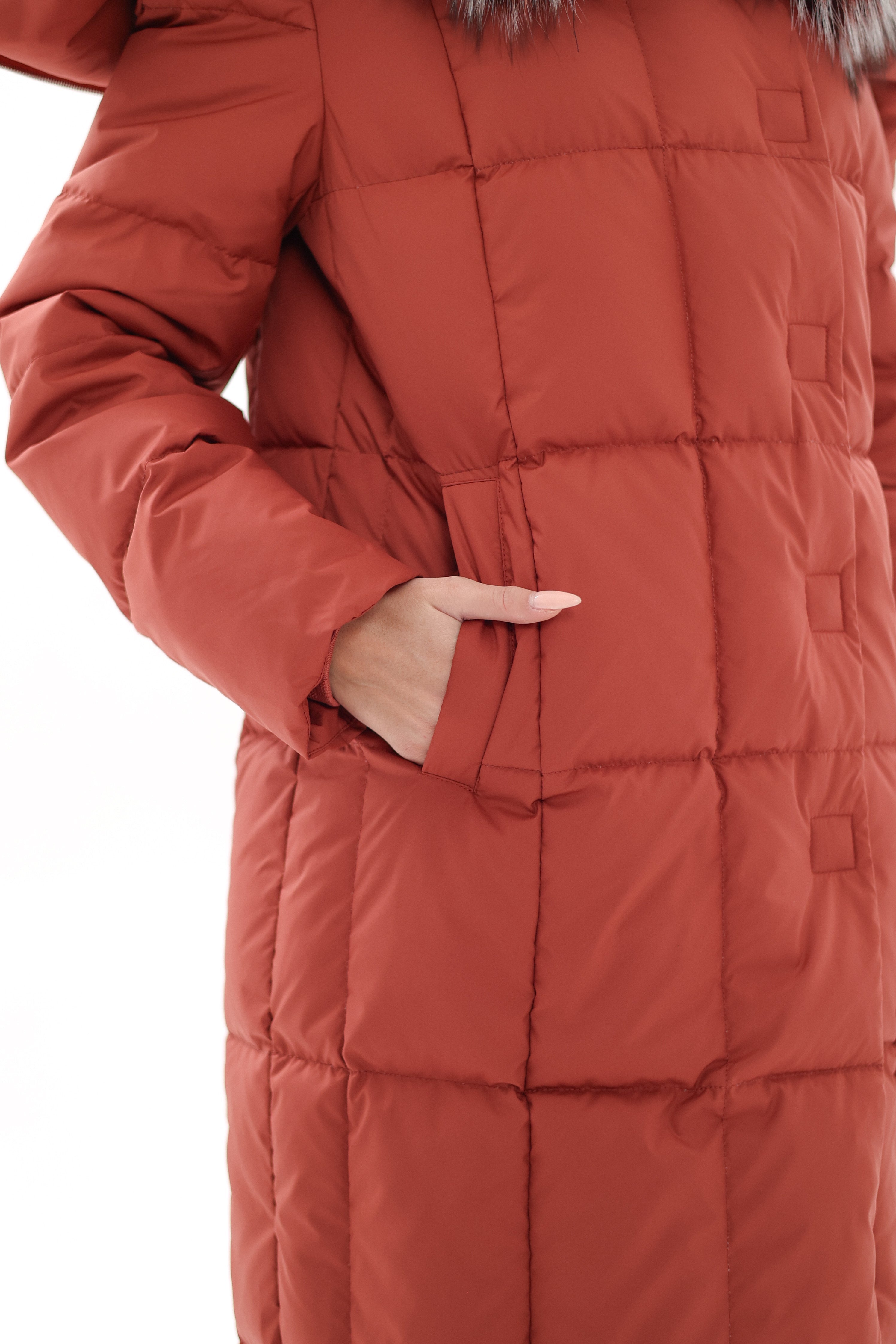 Genuine Silver Fox Fur Trim Down Coat Alaska® Outerwear Company
