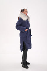 Genuine Silver Fox Down Fill Coat