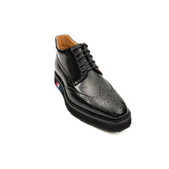 DIVINCH Black Patent Brogue Bootie