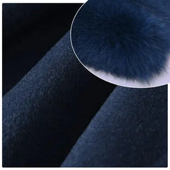 Cashmere jacket with large natural fur collar Family Shopolf
