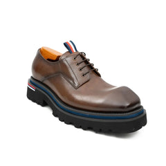Derby Shoes Chunky 6cm heel boost Coffee