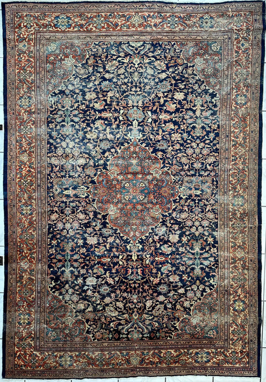 Antique Persian Mahal Rug 8’3”x12’ - Circa 1900 Treasure Rugistan