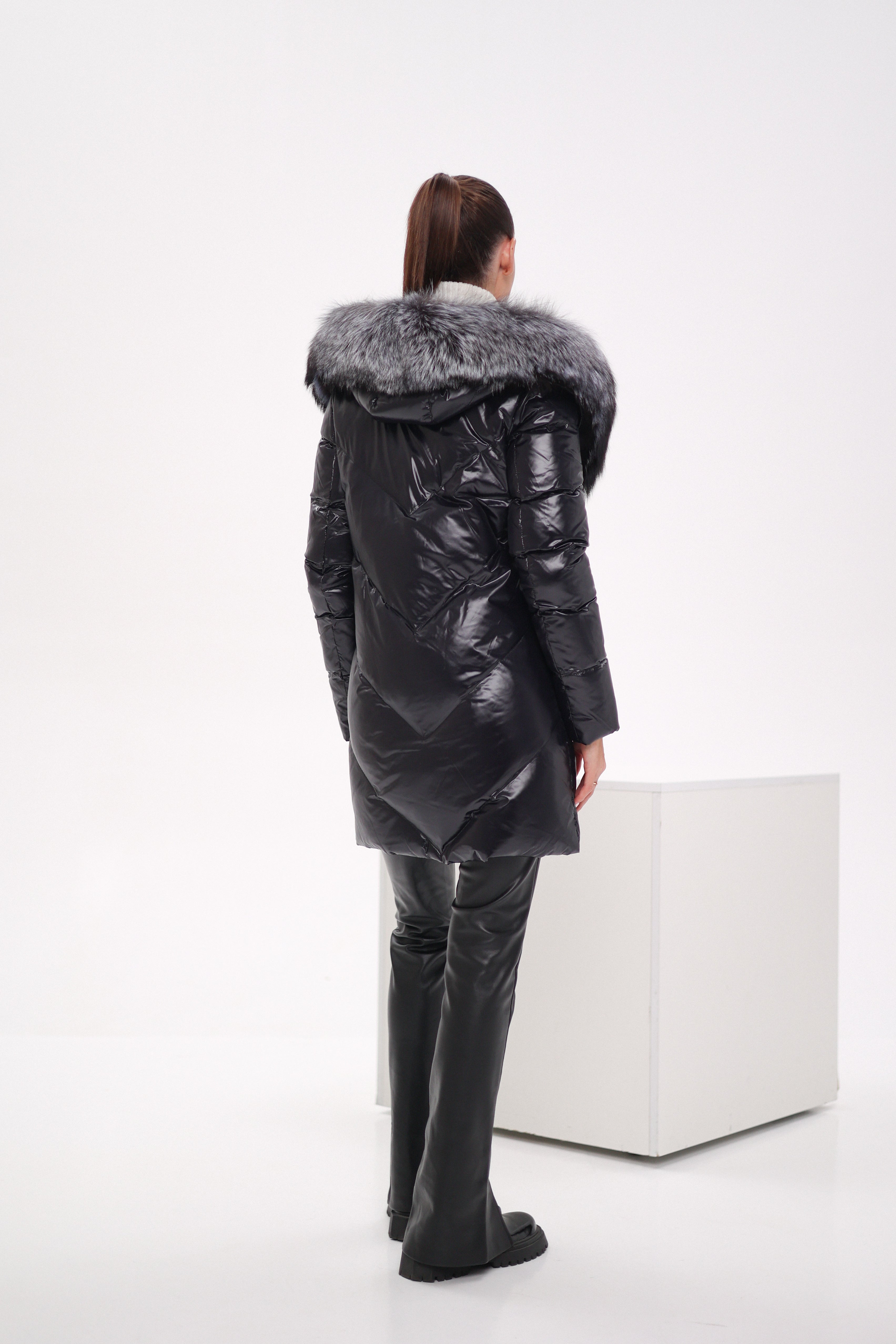 Genuine Silver Fox Fur Down Fill Coat Alaska® Outerwear Company