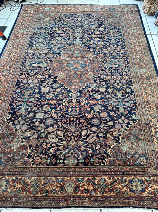 Antique Persian Mahal Rug 8’3”x12’ - Circa 1900 Treasure Rugistan