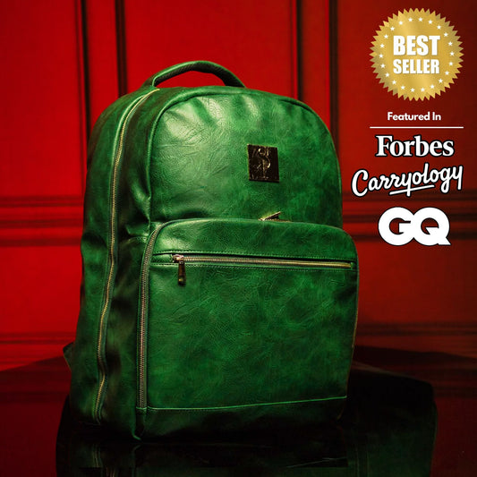 Emerald Green Leather Commuter Bag (XL Design) Sole Premise