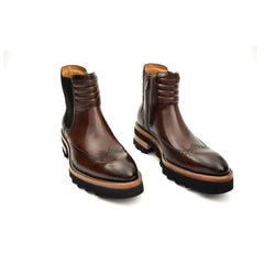 Espresso Brogue Lug Sole Chelsea