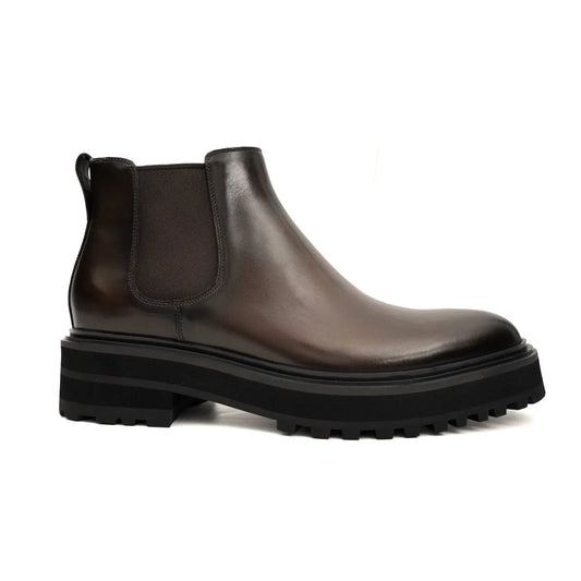 Espresso Leather Platform Chelsea