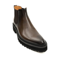 Espresso Leather Platform Chelsea