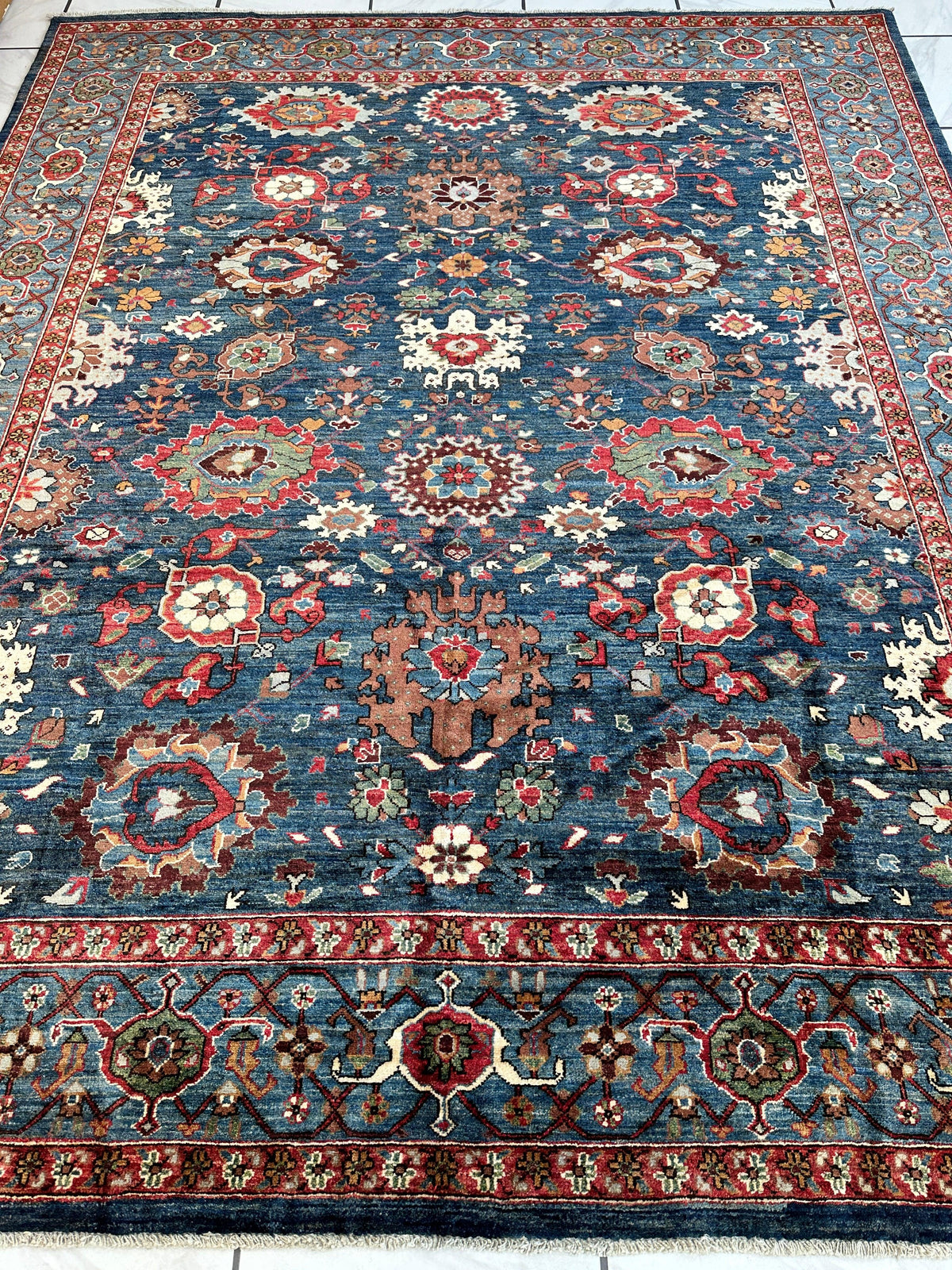 Trasitional Serapi Ghazni Wool Rug – 8' x 10’ – Intricate Floral Design Rugistan