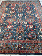 Trasitional Serapi Ghazni Wool Rug – 8' x 10’ – Intricate Floral Design Rugistan