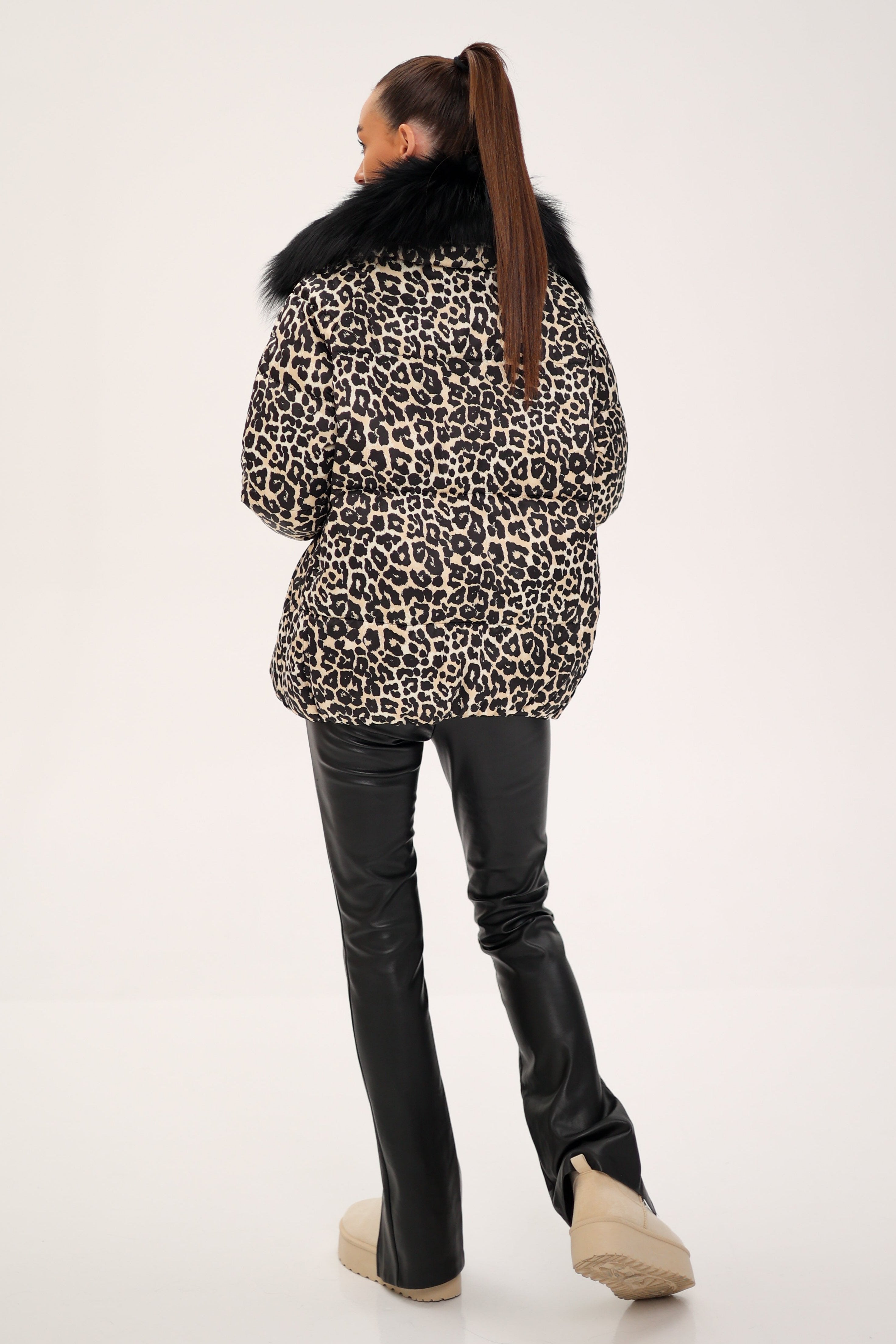 Genuine Polar Fox Leopard Luxe Down Parka Alaska® Outerwear Company